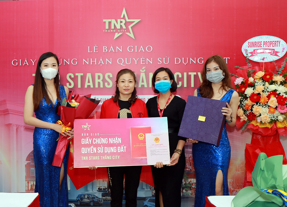 Dự án TNR Stars Thắng City (Bắc Giang) trao chứng nhận quyền sử dụng đất và chào đón cư dân ngày 20/11/2021.